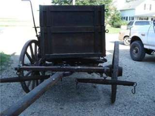 Original John Deere Antique Horse Drawn Wagon Western Wooden Wheels 