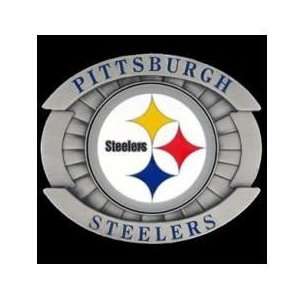  NFL Pewter Belt Buckle   Oversized Buckle   Pittsburgh 
