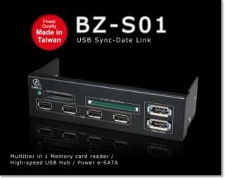 LIAN LI BZ S01B Memory Card Reader, USB Hub, eSATA  