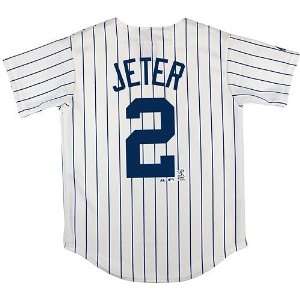 Majestic New York Yankees Derek Jeter Striped Jersey   Boys 4 7 