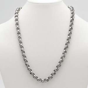   : Lux Mens Stainless Steel Rolo Link Necklace: Lux Jewelers: Jewelry
