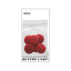  JHB Button Lady Buttons Red 5/8 6 pc (6 Pack) Pet 
