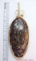 Russian ASTROPHYLLITE 14K gold filled WIRE WRAP PENDANT  
