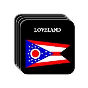  US State Flag   LOVELAND, Ohio (OH) Set of 4 Mini Mousepad 