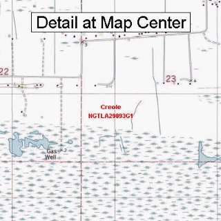   Topographic Quadrangle Map   Creole, Louisiana (Folded/Waterproof