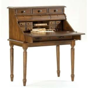  Ornate Dark Pecan Secretary Desk: Home & Kitchen