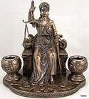 scales of justice lawyer statue candle stick holder expedited shipping