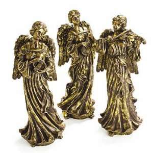  Set Of Three Golden Angels