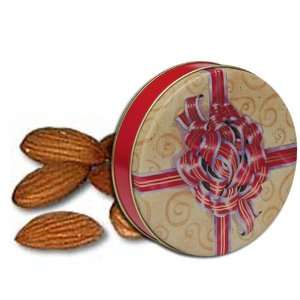   Natural Almonds Tin   Red Bow  Grocery & Gourmet Food