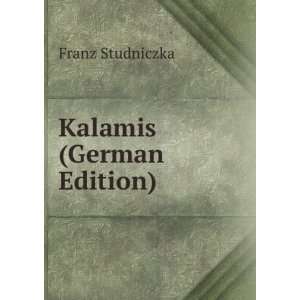 Kalamis (German Edition) Franz Studniczka Books
