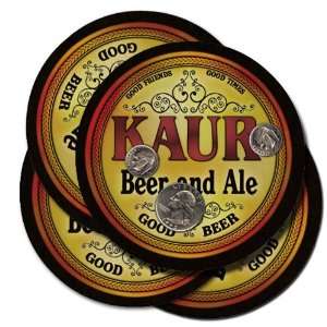  KAUR Family Name Brand Beer & Ale Coasters: Everything 