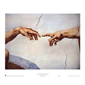  The Hands of God and Man by Michelangelo Buonarroti 17x14 