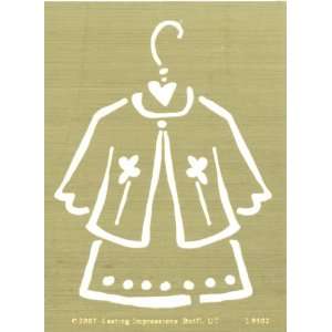 Brass 4x6 Embossing Template Baby Girl Clothes 