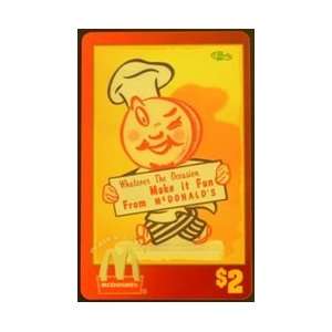 Collectible Phone Card $2. McDonalds 1996 Make It Fun 1940s Corp 