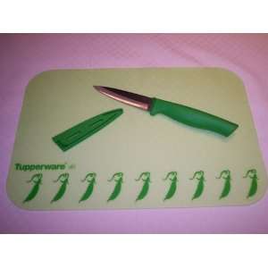   PARING Knife & Cutting Board Set Green 