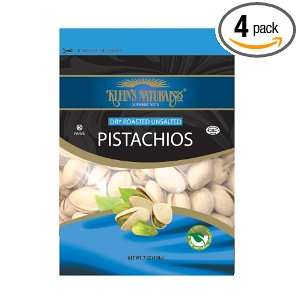 Kleins Naturals Dry Roasted Unsalted Pistachios, 7 Ounce (Pack of 4)