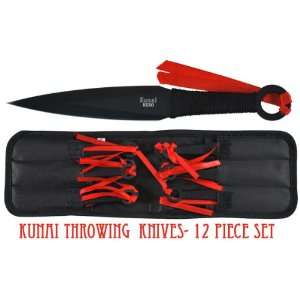  Kunai 12 Piece Throwing Knives   Black