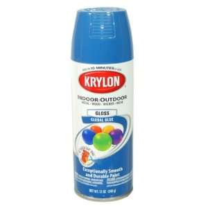 Krylon Global Blue Spray Paint 5 Ball Decorator Aerosol 