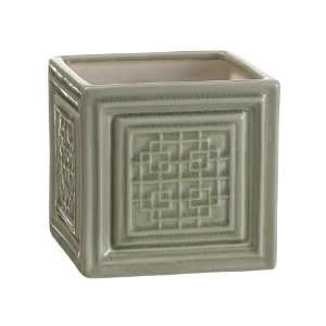 4.5Hx5Wx5L Ceramic Pot Green