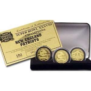  New England Patriots Super Bowl XXXVIII Champions 3 Coin 