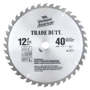  Inch 40 Tooth Carbide Trade Duty Circular Saw Blade