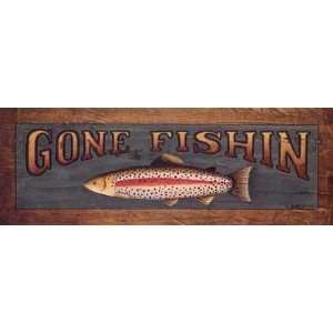  Gone Fishing Poster Print