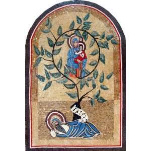    Beautiful Religious Marble Mosaic Icon Art Tile