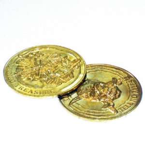  Pirate Coins / Gold Doubloon (two) Toys & Games
