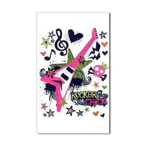  Sticker (Rectangle) Rocker Chick   Pink Guitar Heart and 
