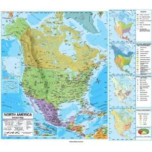   North America Advanced Political Wall Map Backboard