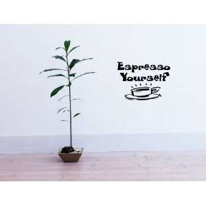   Mural Vinyl Sticker Espresso Yourself Cafe Design A542