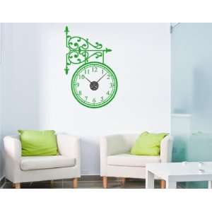  Train Station   Vinyl Wall Clock Decal: Home & Kitchen
