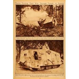   German Machinery Somme Campaign Forest   Original Rotogravure: Home