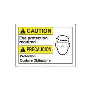  ENGLISH/FRENCH CAUTION EYE PROTECTION REQUIRED (W/GRAPHIC 