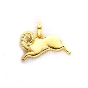    14kt gold Aries zodiak charm Gold and Diamond Source Jewelry