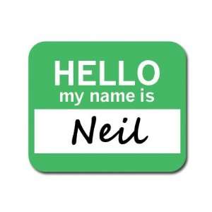  Neil Hello My Name Is Mousepad Mouse Pad