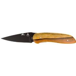 Lone Wolf Knives Wolfang Manual Folder Knife, Marble Cocobolo Handle 