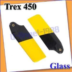  2x glass 60mm tail blade for rc helicopter trex 450 