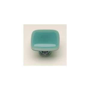   407 ORB, Intrinsic Aqua Glass Knob, Length 1 1/4,