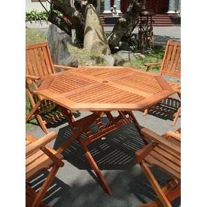  Outdoor Wood Octagonal Table: Patio, Lawn & Garden