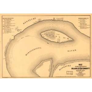  1862 Civil War map of Mississippi River: Home & Kitchen