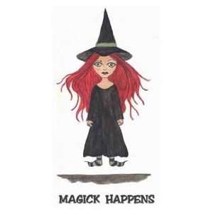  Magick Happens Halloween Ceramic Art Tile By Louise Scott 