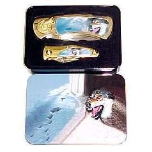  Wolf 2 Piece Collectable Pocket Knife Set Sports 