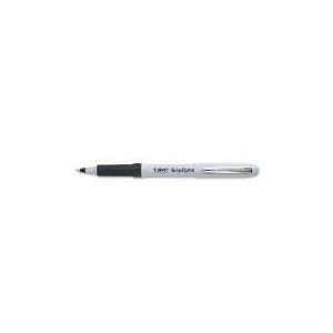  BIC GRE11BK   Grip Roller Ball Stick Pen, Black Ink, Fine 