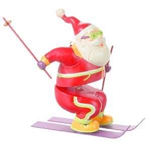  Skiing Santa Christmas Ornament