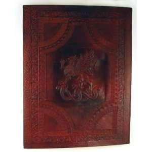  Extra Large Fighting Griffin Leather Blank Book 