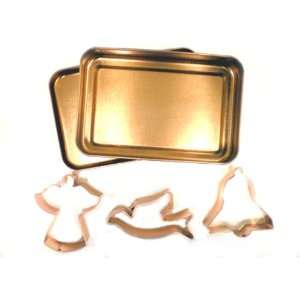   Piece Copper Plated Peace Holiday Cookie Cutter Set: Kitchen & Dining