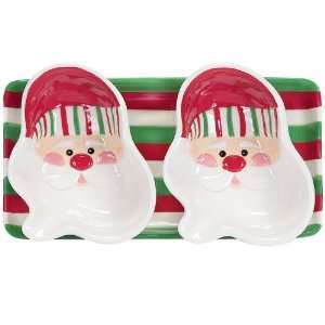  Boston Warehouse Candy Claus Serving Set of 3 Kitchen 