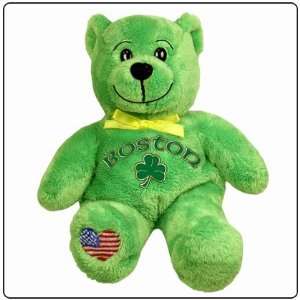    Boston Symbolz Plush Green Bear Stuffed Animal: Toys & Games