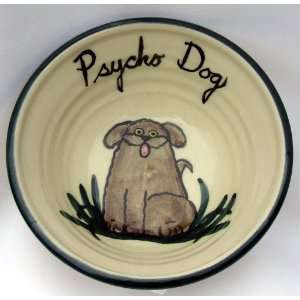  Psycho Dog Bowl by Moonfire Pottery
